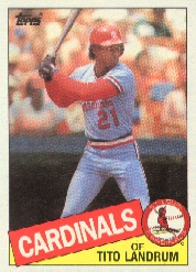 1985 Topps Baseball Cards      033      Tito Landrum
